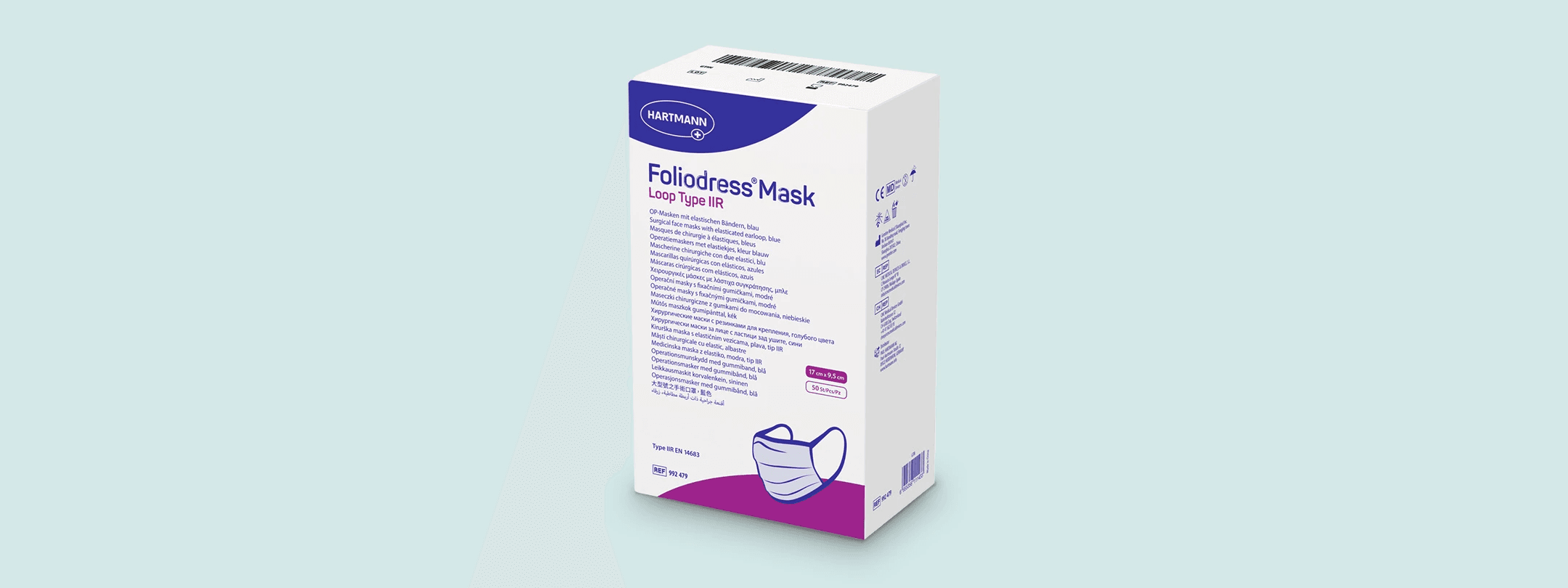 Foliodress Mask Loop Type IIR Mundschutz Verpackung