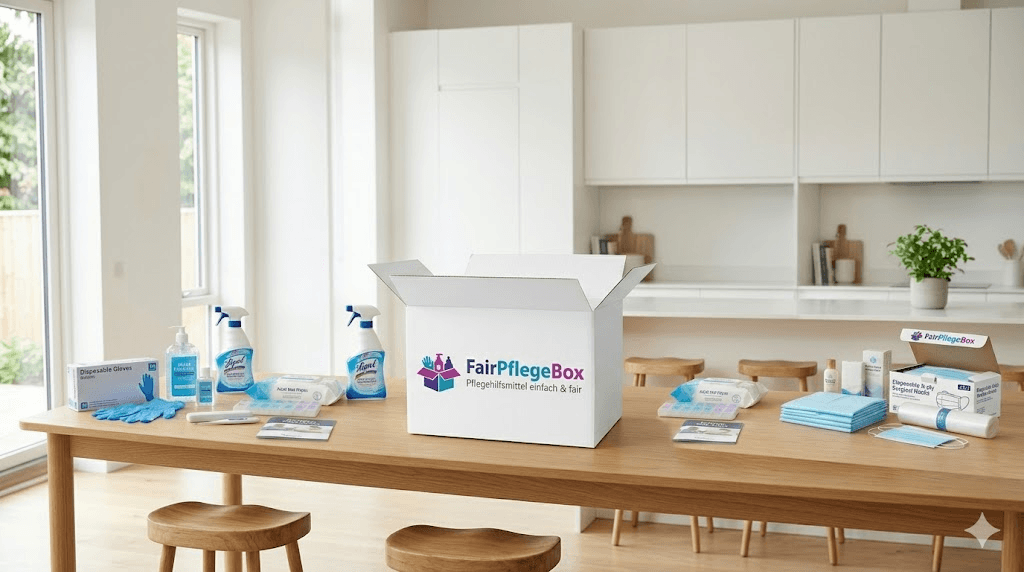 FairPflegeBox Breite Produktauswahl auf Küchentresen